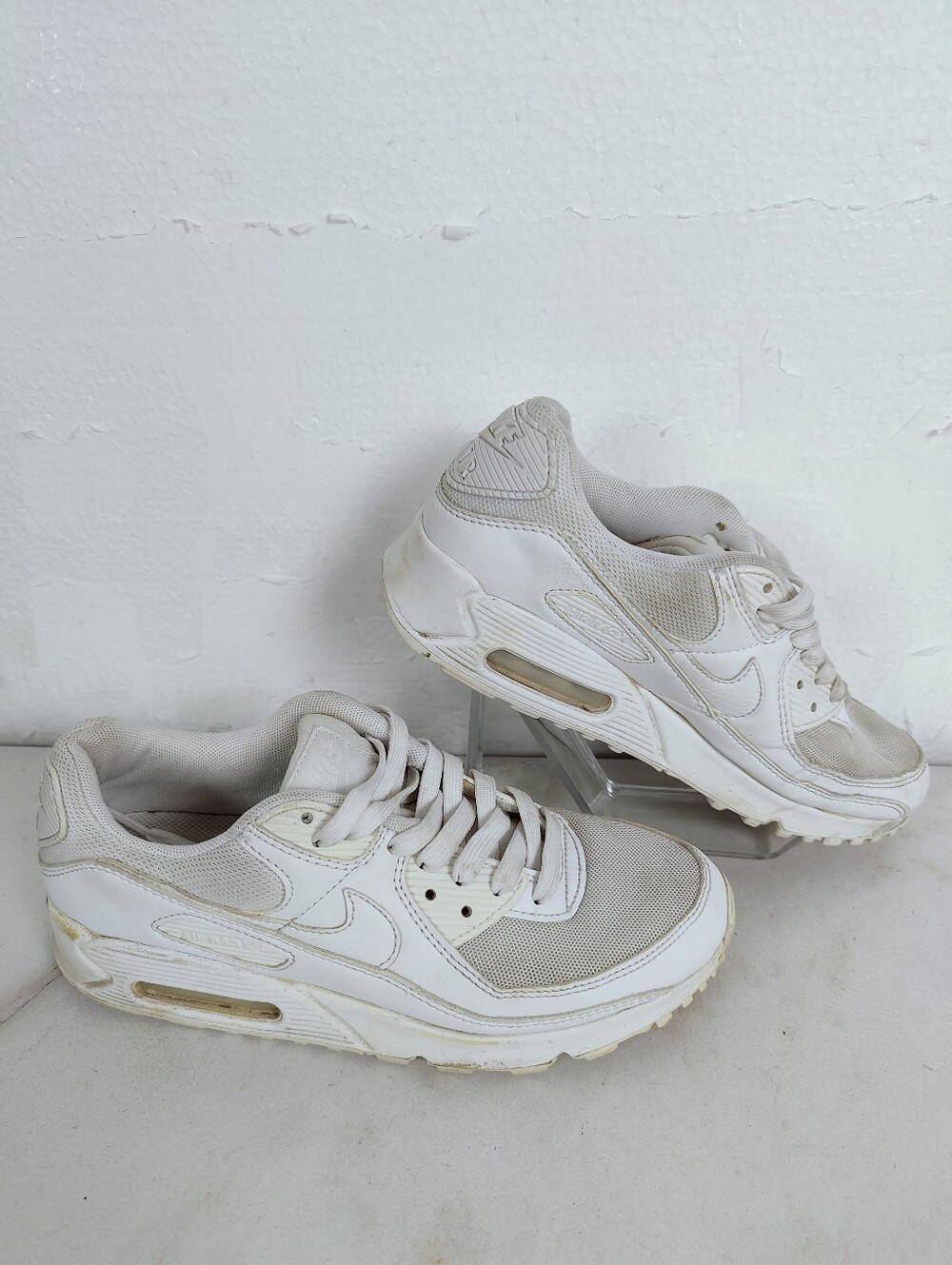 Nike Women's Air Max 90 Triple White Sneakers, Sz 7